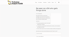 Desktop Screenshot of businessanalyststoolkit.com